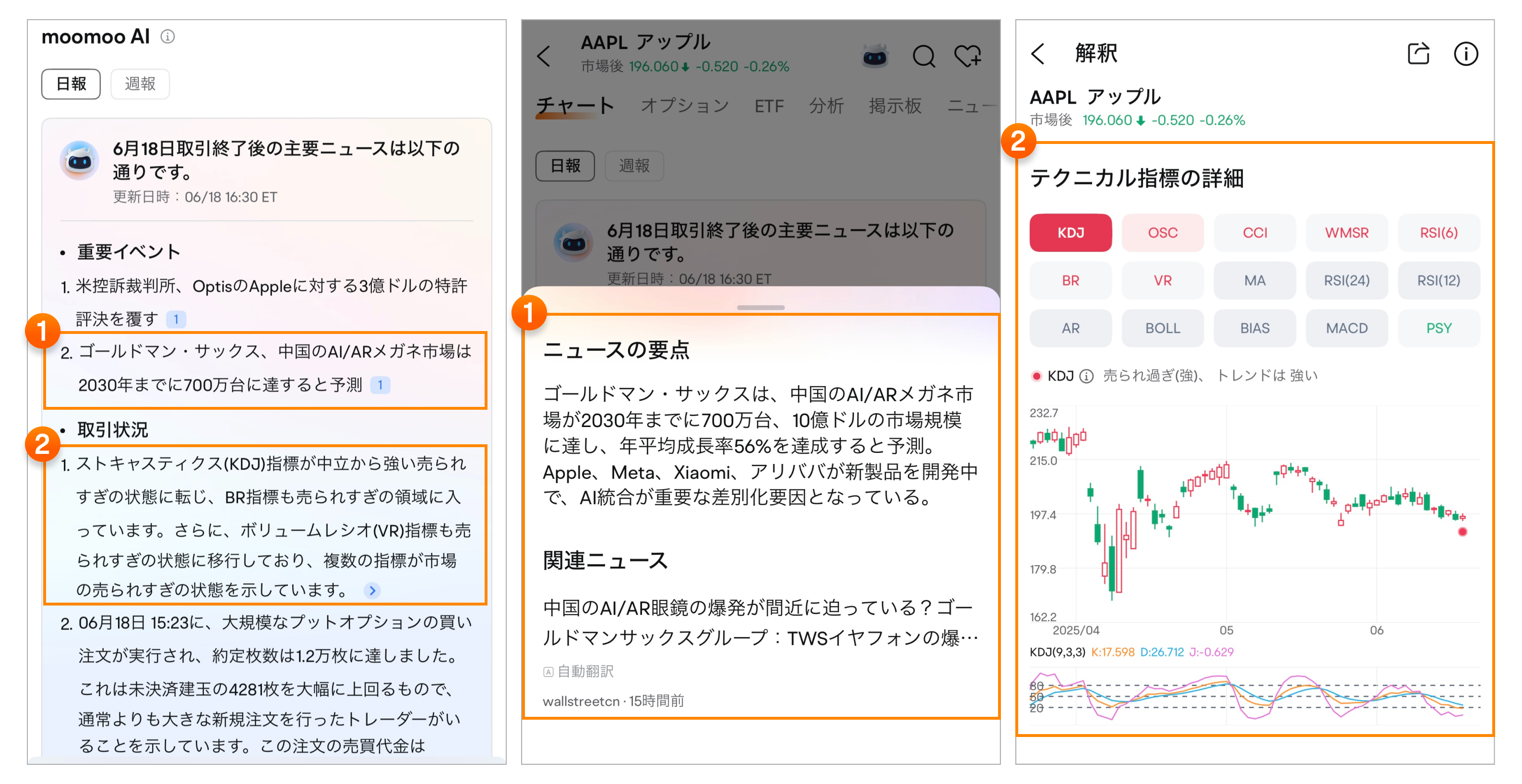 AI銘柄分析（日報・週報）--moomooアプリのマニュアル