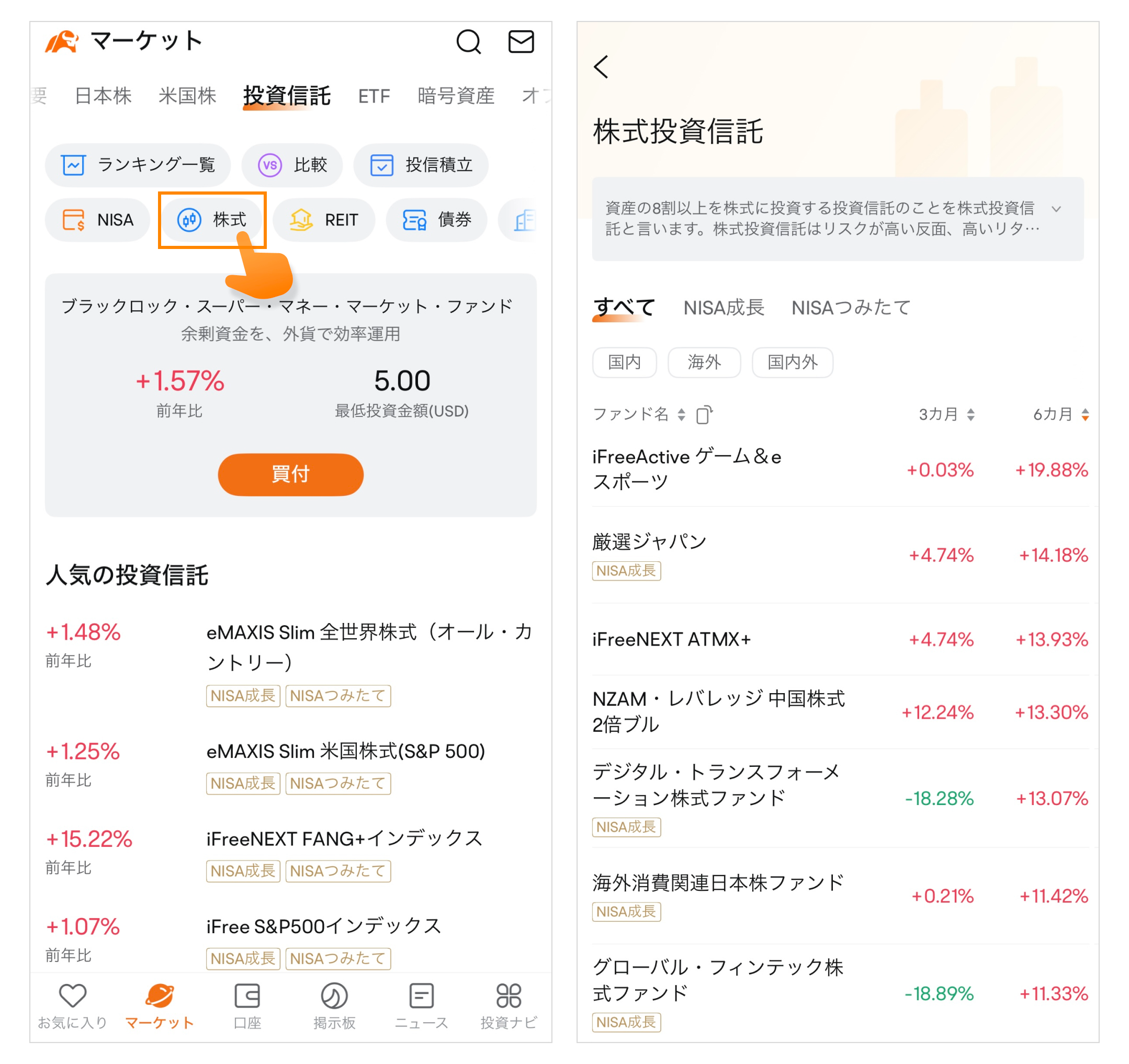 投資信託の購入方法--moomooアプリのマニュアル